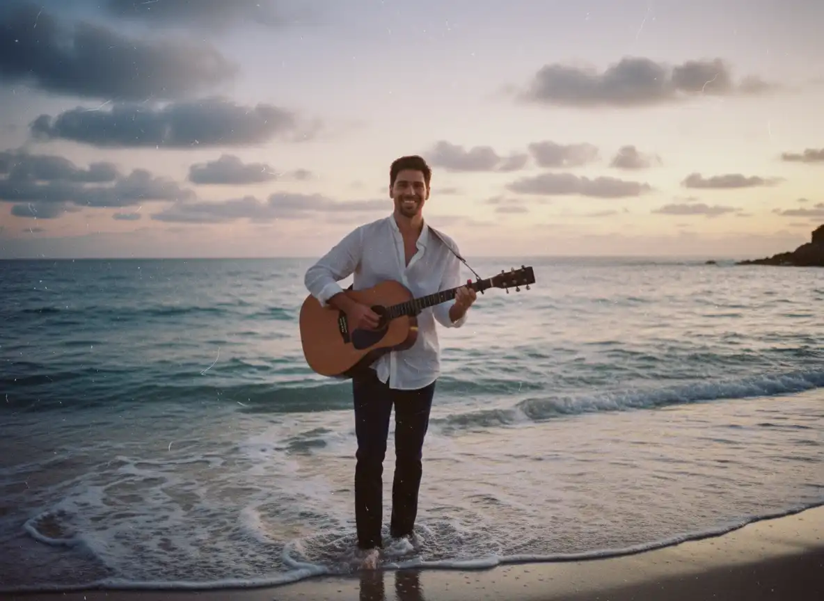 AI generated Ethereal Cinematic Beach Portrait | AI Dreamlike Imagery preview