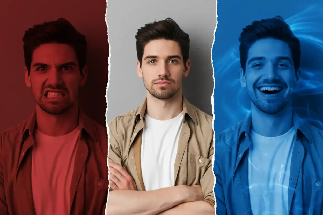AI generated Emotional Three-Panel Portrait | Cinematic AI Portraits preview