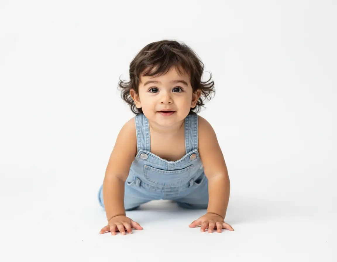 AI generated Minimalist Baby Studio Portrait AI - 8-12 Month Milestone preview