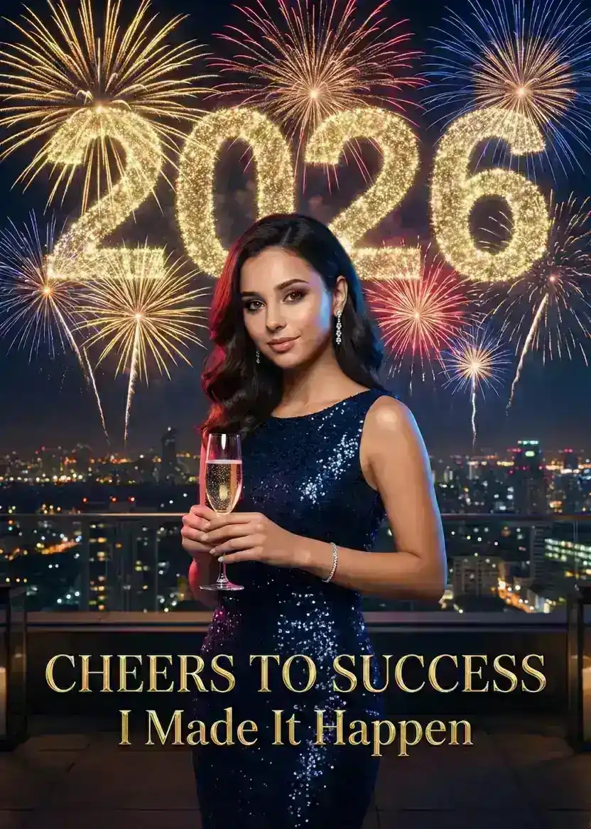 AI generated New Year’s Eve Dress Portrait with AI | Voymage preview