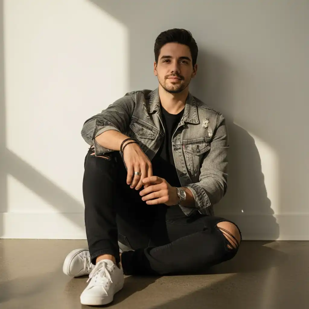 AI generated Casual Sunlit Portrait | AI Natural Light Headshots preview