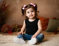 AI generated Professional Autumn Toddler Studio Portrait | AI Photography preview
