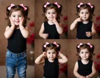 AI generated Professional Autumn Toddler Studio Portrait (Girl) | AI Photography preview