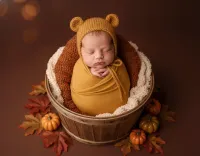 AI generated Autumn Harvest Newborn (Boy) - Professional AI Newborn Portrait preview