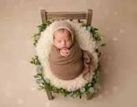 AI generated Botanical Heritage Newborn AI Style | Fine Art Newborn Photography preview
