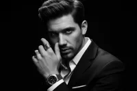 AI generated Black and White Cinematic Portrait | AI Monochrome Style preview