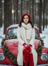 AI generated Classic Car Christmas Portrait with AI | Voymage preview
