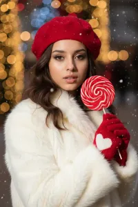 AI generated Sweet Winter Christmas Portrait with AI | Voymage preview