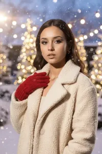 AI generated Vintage Snowy Christmas Portrait with AI | Voymage preview