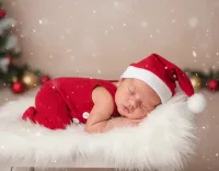AI generated Cozy Christmas Slumber - AI Newborn Holiday Portrait preview