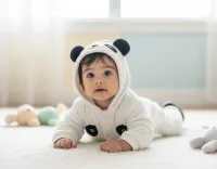 AI generated Cuddly Panda Explorer (Boy) - AI Baby Portrait Style preview