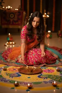 AI generated Festive Diya Moments Maker | AI Celebration Photos preview