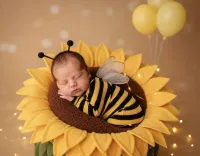 AI generated Enchanted Bumblebee Newborn AI Photography Style preview