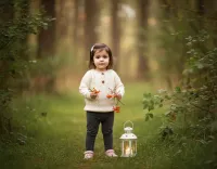 AI generated Enchanted Forest Path Toddler Portrait Style | AI Photography preview