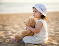 AI generated Golden Sands Companion Toddler Portrait Style | Professional AI Photography preview