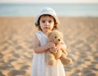 AI generated Golden Sands Toddler Portrait (Girl) - Fine-Art AI Photography preview