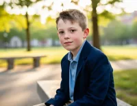 AI generated Realistic 7-Year-Old Boy Portrait Style | Professional AI Photography preview