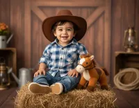 AI generated Little Cowboy Country Portrait (Boy) | Professional AI Baby Photography preview