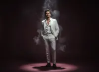 AI generated Maroon Cinematic Editorial Portrait | AI Luxury Studio preview