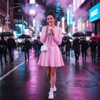 AI generated Neon City Portrait | AI Cyberpunk Urban Style preview