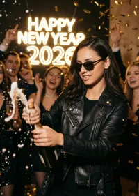 AI generated New Year’s Eve Champagne Celebration Portrait | Voymage preview