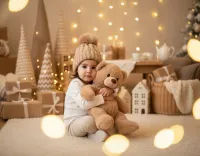 AI generated Nordic Holiday Glow (Girl) - AI Baby Christmas Portraits preview
