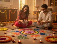 AI generated Diwali Rangoli Celebration Maker | AI Festive Photos preview