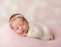 AI generated Serene Petals & Lace (Girl) - High-End AI Newborn Portrait preview