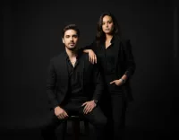 AI generated Studio Couple Portrait | High-Quality AI Couple Photography preview