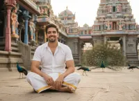 AI generated Tamil Nadu Peacock Temple Portrait | AI Cultural DSLR Style preview