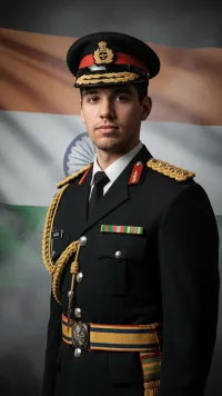 AI generated Valiant Indian Soldier AI Portrait - Professional Military Style preview